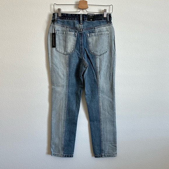 Blank NYC Blue Two Tone Split Hem High-Rise Crop Jeans Size Various - Picture 4 of 11